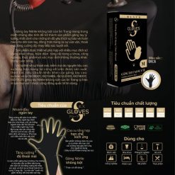 Mô tả sản phẩm găng tay nitrile Sgloves màu đen