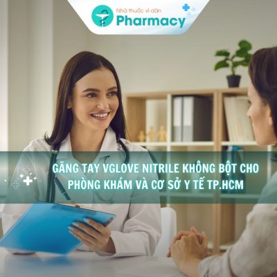 Găng tay Vglove nitrile không bột cho phòng khám và cơ sở y tế TP.HCM